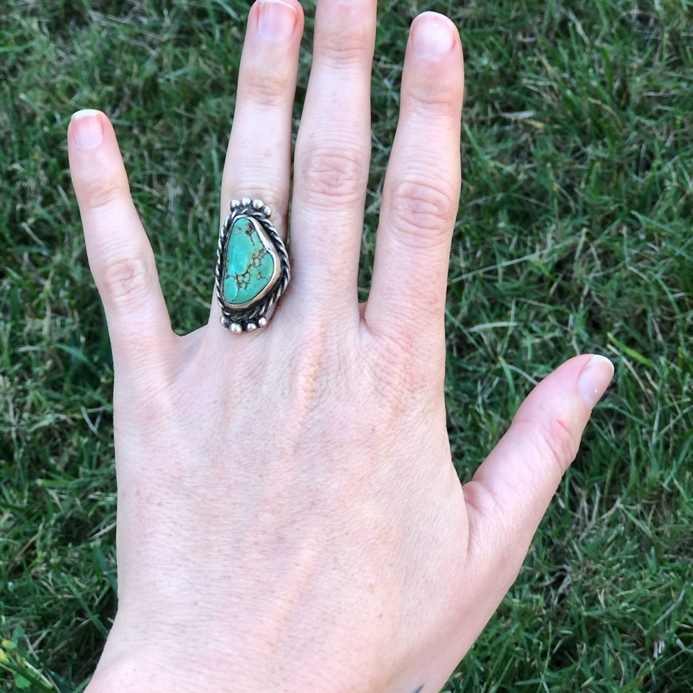 Turquoise vintage sterling ring
